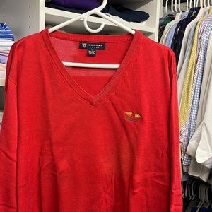Baltusrol Golf Club V Neck Sweater Size Large Oxford Golf